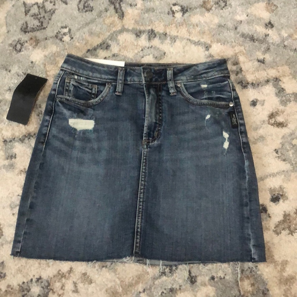 NWT silver jeans francy mini skirt mid rise - Picture 3 of 5